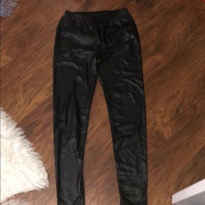 Faux leather leggings